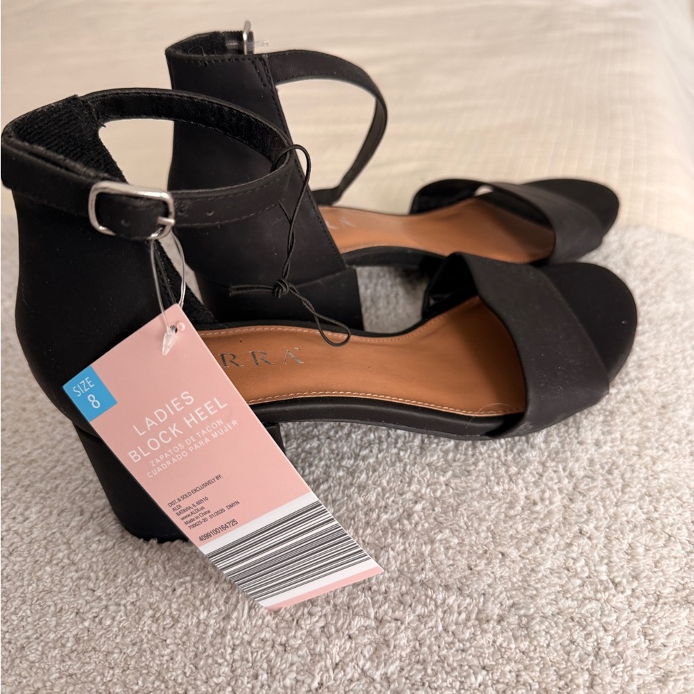 Serra Elegant Black Ankle Strap Heels